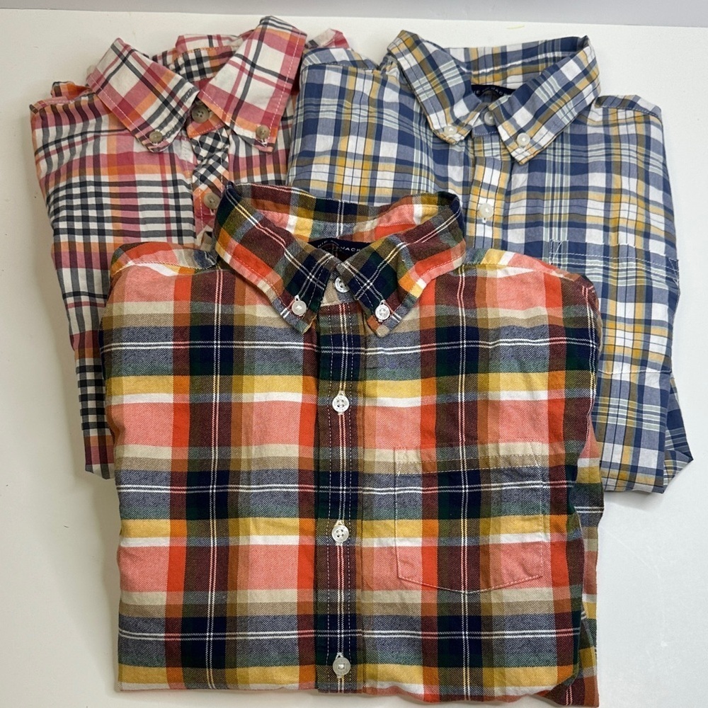 Janie and Jack (2) Gymboree (1) Long Sleeve Button Down Shirts Bundle Kids 12/14